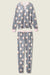 PJ Salvage Charcoal Love You A Latte Coffee Print Log Sleeve Pajama Set RULTLS1/RULTP