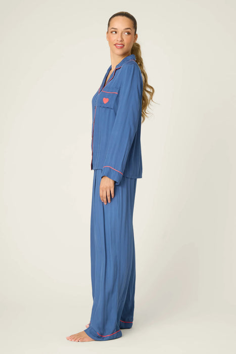 PJ Salvage La Rose Sateen Stripe PJ Set RULVST1