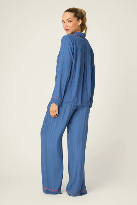 PJ Salvage La Rose Sateen Stripe PJ Set RULVST1