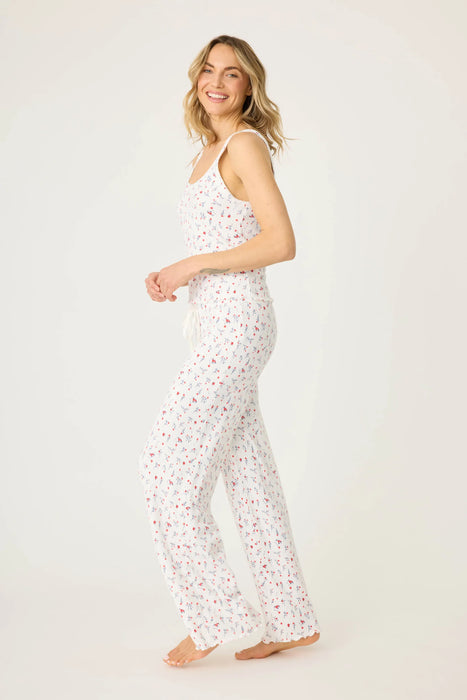 PJ Salvage La Rose Ditsy Floral Ribbed Pajama Set RULVC/RULVP2
