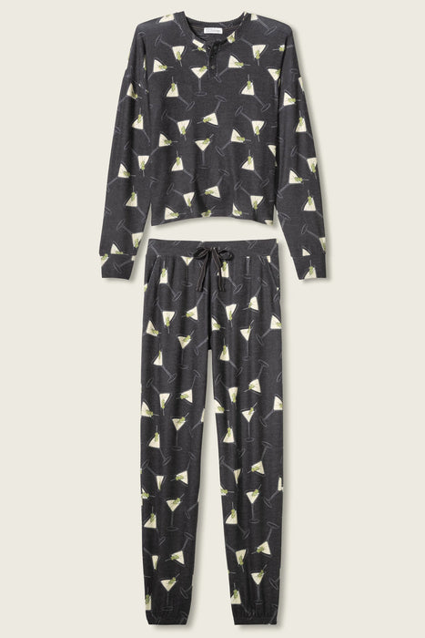PJ Salvage Merrier With A Martini PJ Set RUMEST2