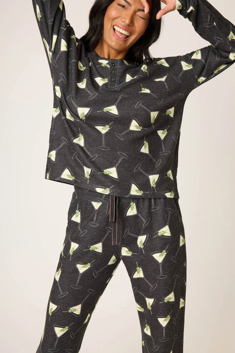 PJ Salvage Merrier With A Martini PJ Set RUMEST2