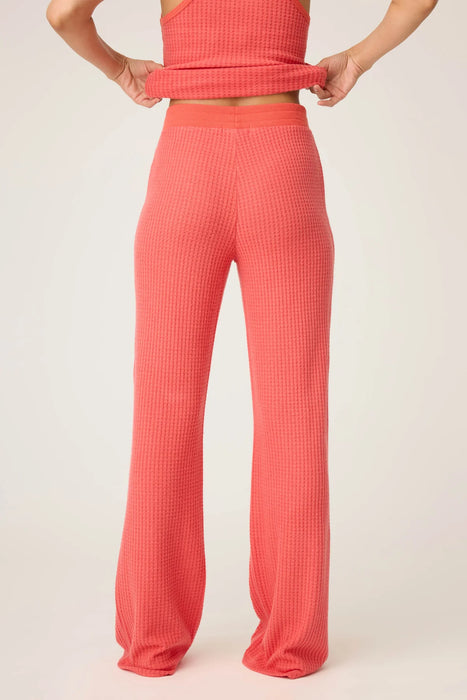PJ Salvage Scarlet Morning Waffles Long Sleeve Loungewear Set RUMWLS/RUMWP