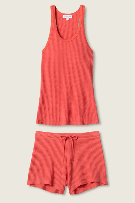 PJ Salvage Scarlet Morning Waffles Short Loungewear Set RUMWTK/RUMWS