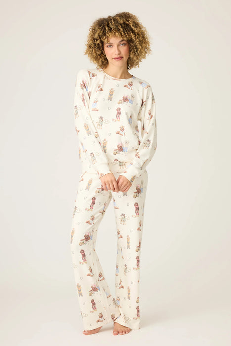 PJ Salvage Ruff On The Range Dog Print Pajama Set RUOTLS/RUOTP