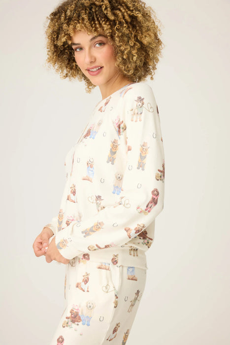 PJ Salvage Ruff On The Range Dog Print Pajama Set RUOTLS/RUOTP