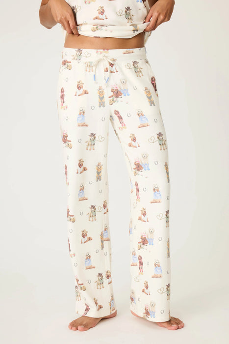 PJ Salvage Ruff On The Range Dog Print Pajama Set RUOTLS/RUOTP