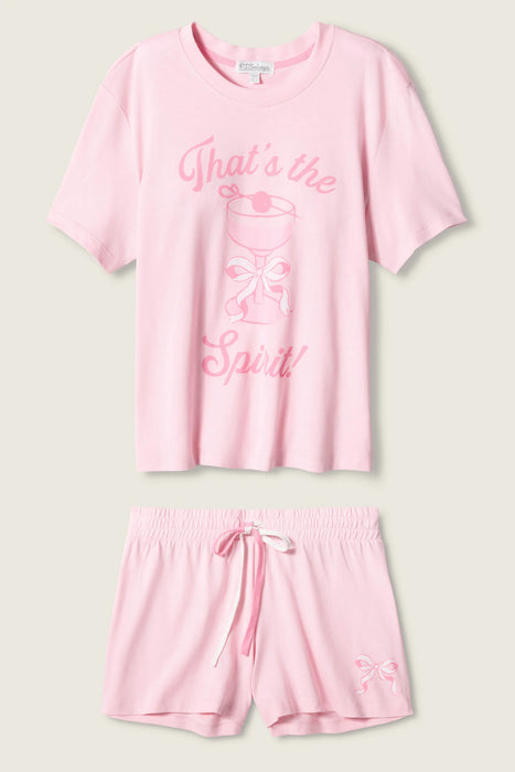 PJ Salvage Pretty Punch That's The Spirit Loungewear Short Set RUPRST2