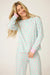 PJ Salvage Light Mint Secret Garden Floral Long Sleeve Pajama Set RUSGLS1/RUSGP1