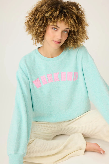 PJ Salvage Light Mint Secret Garden Weekend Graphic Sweatshirt RUSGLS3
