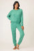 PJ Salvage The Outsider Embroidered Bear Fleece Sweatshirt And Jogger Set RUTHLS/RUTHP1