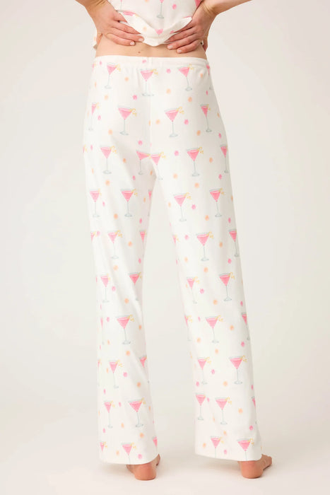 PJ Salvage Ivory Tini Time Drink Long Sleeve Pajama Set RUTTP1/RUTTLS