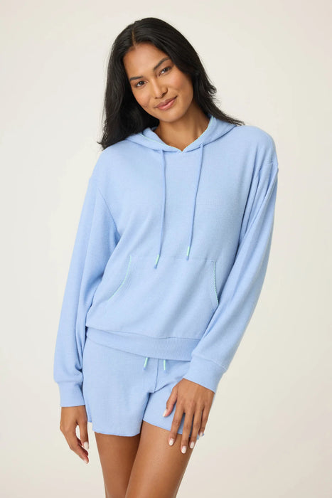 PJ Salvage Peri Vacay Vibes Baby Peachy Waffle Hoodie Loungewear Set RUVVHD/RUVVP1