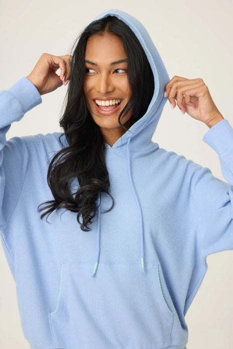 PJ Salvage Peri Vacay Vibes Baby Peachy Waffle Hoodie Loungewear Set RUVVHD/RUVVP1