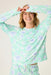 PJ Salvage Mint Vacay Vibes Palm Print Long Sleeve Pajama Set RUVVLS1/RUVVP2
