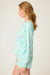 PJ Salvage Mint Vacay Vibes Palm Print Long Sleeve Top RUVVLS1
