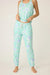 PJ Salvage Mint Vacay Vibes Palm Print Long Sleeve Pajama Set RUVVLS1/RUVVP2