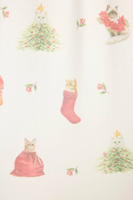 PJ Salvage Feline Festive Cat Print Pajama Set RVFFPJ