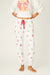 PJ Salvage Ivory Feline Festive Cat Print Banded Pants RVFFP