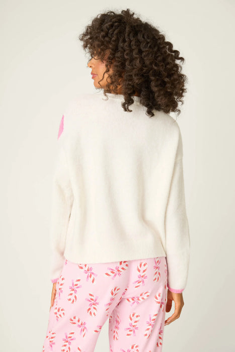 PJ Salvage Sweeter Than Sugar Bow Print Snuggle Sweater RVFLLS