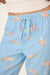 PJ Salvage Light Sky Fizz the Season Open Leg Flannel Pants RVFSP1