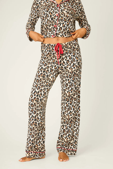 PJ Salvage Holiday Dreams Leopard Print Pajama Set RVHDLS/RVHDP