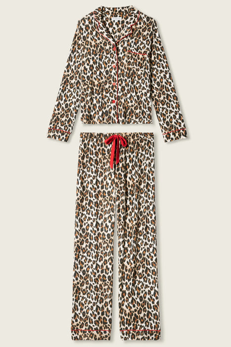 PJ Salvage Holiday Dreams Leopard Print Pajama Set RVHDLS/RVHDP