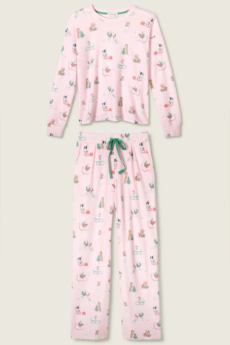 PJ Salvage Peace & Pawlidays Dog Pajama Set RVPEST1