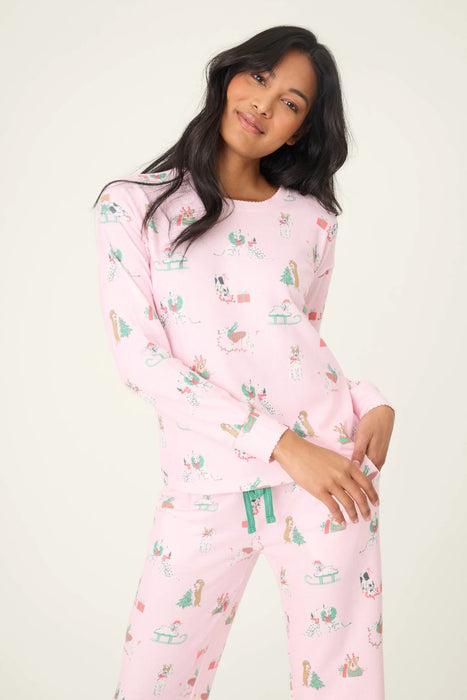 PJ Salvage Peace & Pawlidays Dog Pajama Set RVPEST1