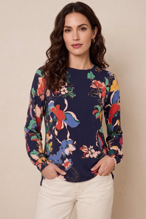 Johnny Was Vista The Janie Favorite Mock Neck Puff Sleeve Top T18625-E