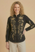 Johnny Was Black Chiarra Button Up Western Seamed Long Sleeve Ruffle Shirt W14724-9