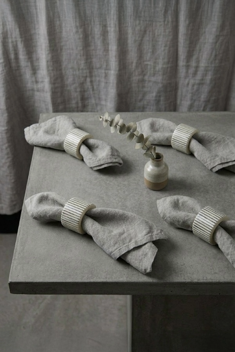 Johnny Was Pinstripe Napkin Ring Set of 4 MANR019