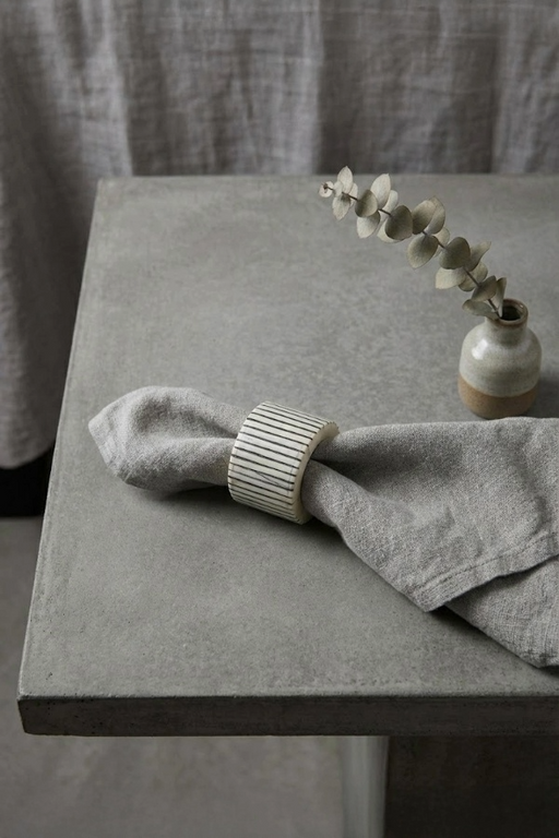 Johnny Was Pinstripe Napkin Ring Set of 4 MANR019