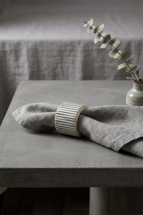 Johnny Was Pinstripe Napkin Ring Set of 4 MANR019