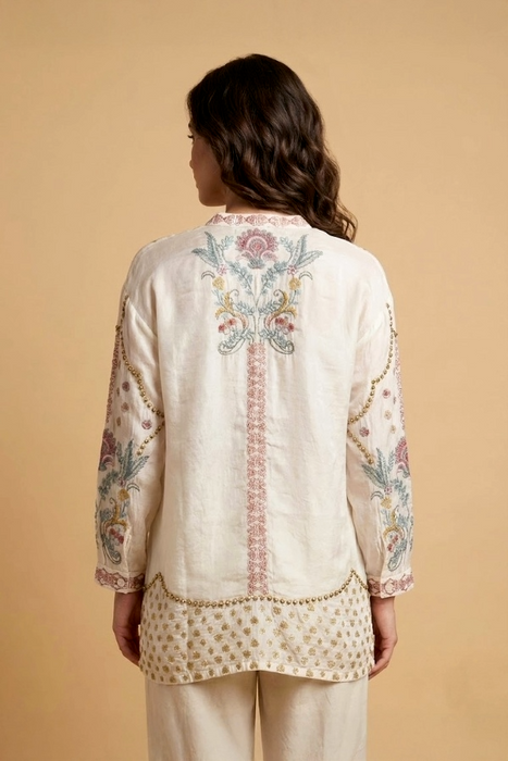 Johnny Was Slim Emmea Audrey Embroidered Tunic Top C21424-9