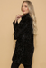 Johnny Was Workshop Black Rose Faux Fur Coat W47724-O