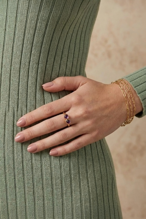 Johnny Was Purple Pippa Small Narmila Ring CJ46223