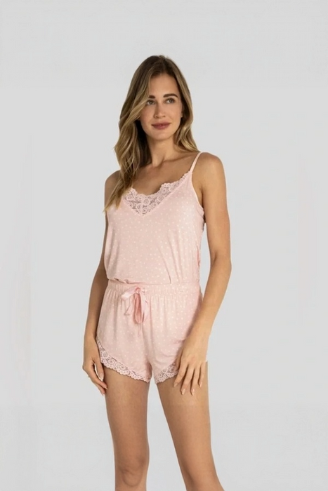 PJ Salvage Pink Tint Love and Lace Cami Pajama Set RN9LST1