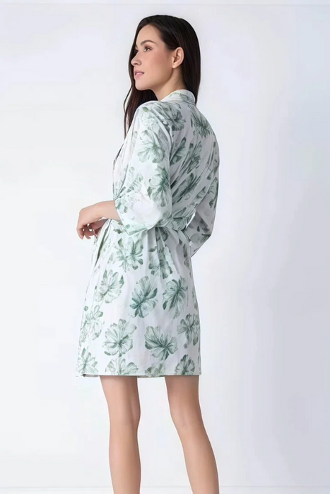 PJ Salvage Ivory Hawaiian Lotus Robe ROHLR