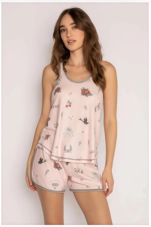 PJ Salvage Pink Mist Livin' on the Edge Pajama Set RKLEST