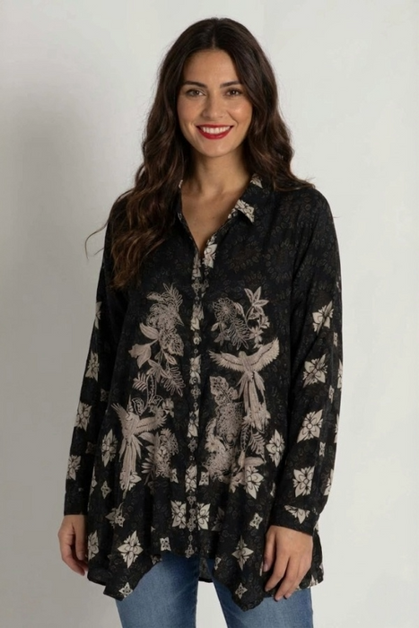 Johnny Was Gemi Tunic in Myna Scarf Print C25125-1