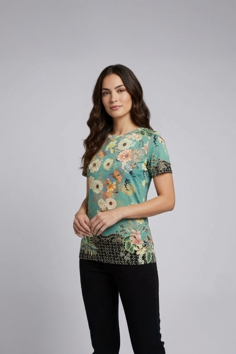 Johnny Was Millay Favorite Short Sleeve Crew Neck Tee T13822-2D