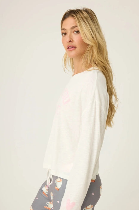 PJ Salvage Love You A Latte Coffee Print Pajama Set RULTLS2/RULTS