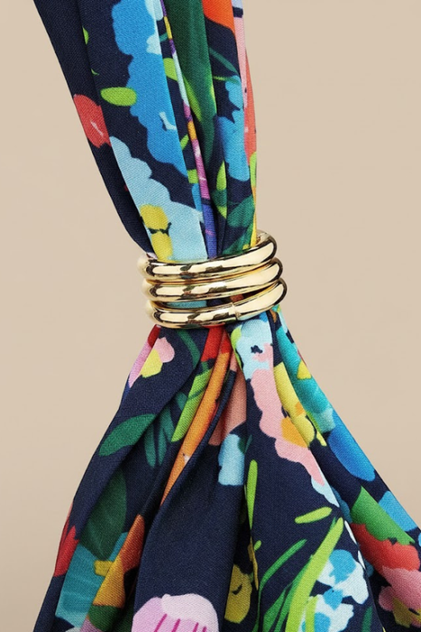 Johnny Was JWLA Navy Wild Bloom Ring Beach Bag CSW9324-D