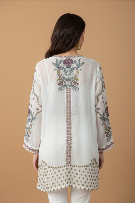Johnny Was Slim Emmea Audrey Embroidered Tunic Top C21424-9 *