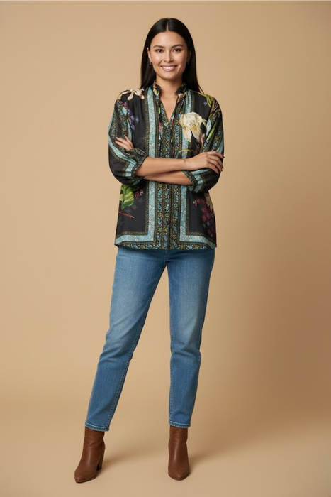 Johnny Was JWLA Iris Whisper Elda Button Down Shirt C18424-8