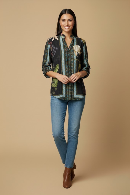 Johnny Was JWLA Iris Whisper Elda Button Down Shirt C18424-8