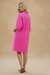 Johnny Was Hot Pink Camille Kimono Sleeve Linen Shirt Dress J35525-1
