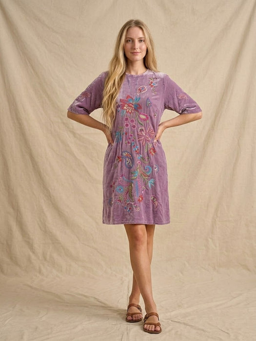 Johnny Was Karime Velvet Flutter Sleeve Raglan Dress J38425-6