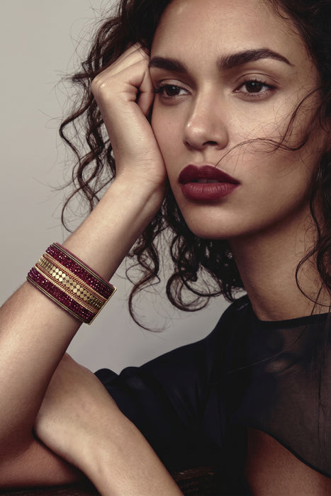 Celeste Studio Magnetic Wrap Around Bracelet C22579-RUBY RED